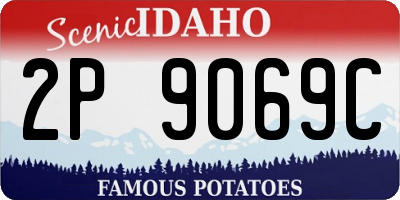 ID license plate 2P9069C