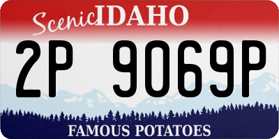 ID license plate 2P9069P