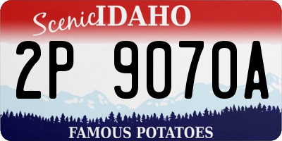 ID license plate 2P9070A