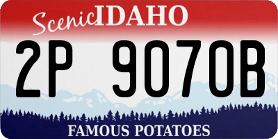 ID license plate 2P9070B