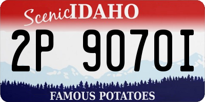 ID license plate 2P9070I