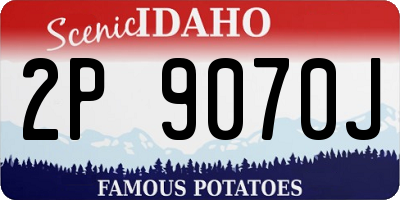 ID license plate 2P9070J