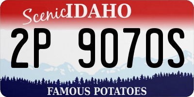 ID license plate 2P9070S