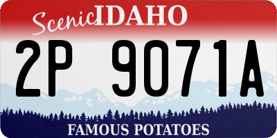 ID license plate 2P9071A