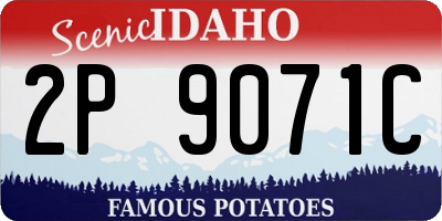 ID license plate 2P9071C