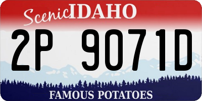 ID license plate 2P9071D