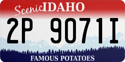 ID license plate 2P9071I