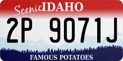 ID license plate 2P9071J
