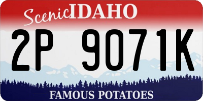 ID license plate 2P9071K