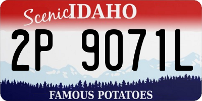 ID license plate 2P9071L