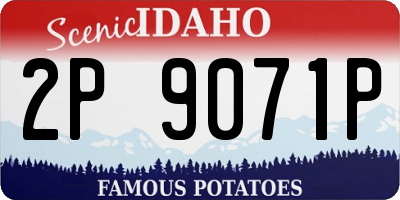 ID license plate 2P9071P
