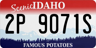 ID license plate 2P9071S