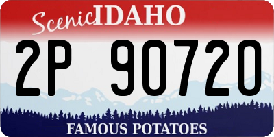 ID license plate 2P9072O
