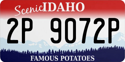 ID license plate 2P9072P