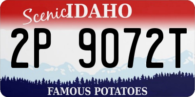 ID license plate 2P9072T