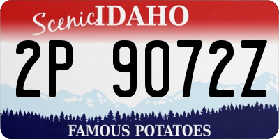 ID license plate 2P9072Z