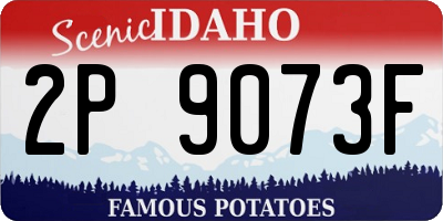 ID license plate 2P9073F