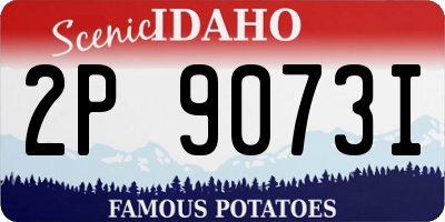 ID license plate 2P9073I