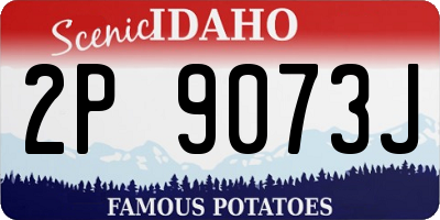 ID license plate 2P9073J