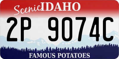 ID license plate 2P9074C