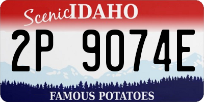 ID license plate 2P9074E