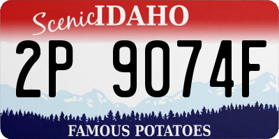 ID license plate 2P9074F