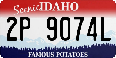 ID license plate 2P9074L
