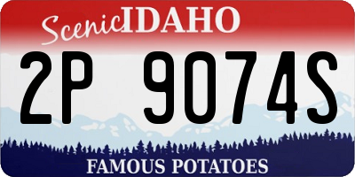 ID license plate 2P9074S