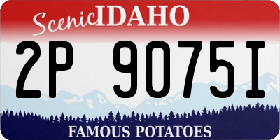 ID license plate 2P9075I