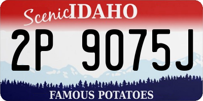 ID license plate 2P9075J
