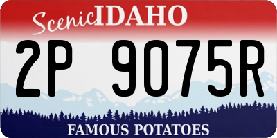 ID license plate 2P9075R