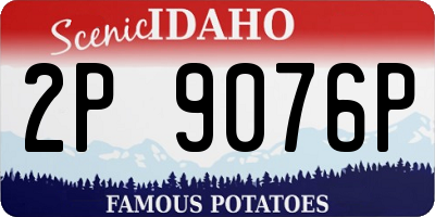 ID license plate 2P9076P
