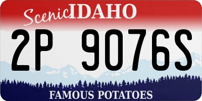 ID license plate 2P9076S