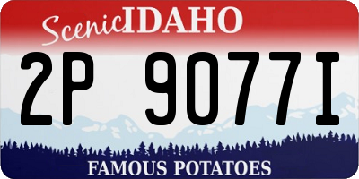 ID license plate 2P9077I