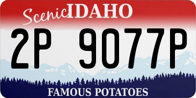 ID license plate 2P9077P