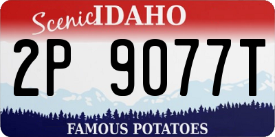 ID license plate 2P9077T