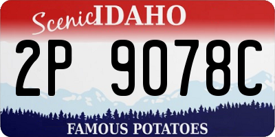 ID license plate 2P9078C