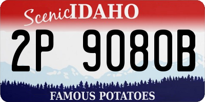 ID license plate 2P9080B
