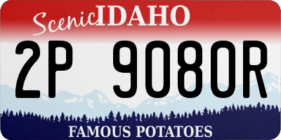 ID license plate 2P9080R