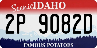 ID license plate 2P9082D