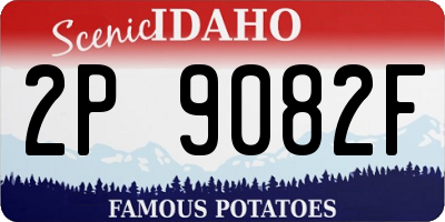 ID license plate 2P9082F