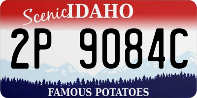 ID license plate 2P9084C