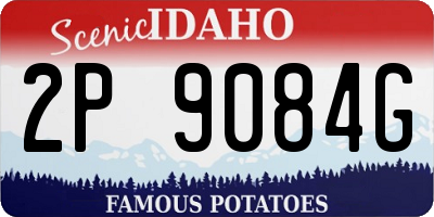 ID license plate 2P9084G
