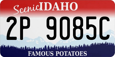 ID license plate 2P9085C
