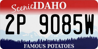 ID license plate 2P9085W