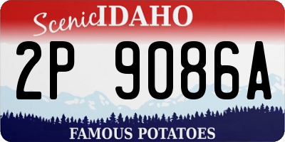 ID license plate 2P9086A