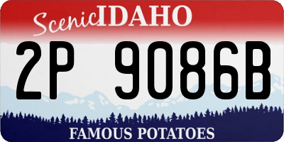ID license plate 2P9086B
