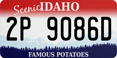 ID license plate 2P9086D