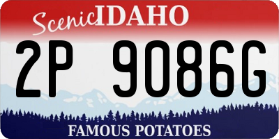 ID license plate 2P9086G