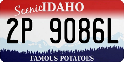 ID license plate 2P9086L